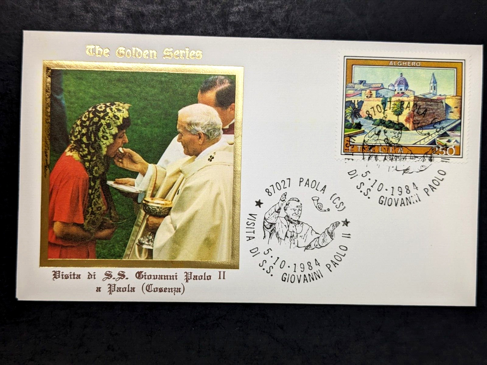 Pope John Paul II, Golden Series Trip to Calabria & Lombardia Covers, Postcards