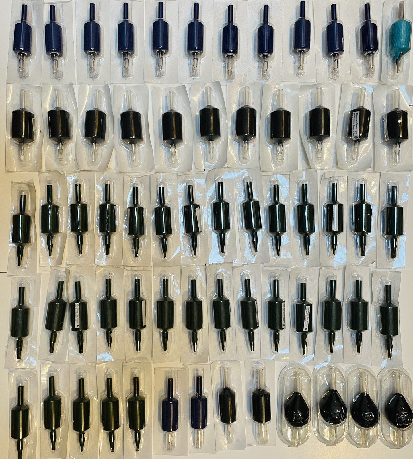 64 DISPOSABLE TATTOO TUBES 7-15 Mag Kingpin / Sabre / Inkflow / UNIMAX Friday 13