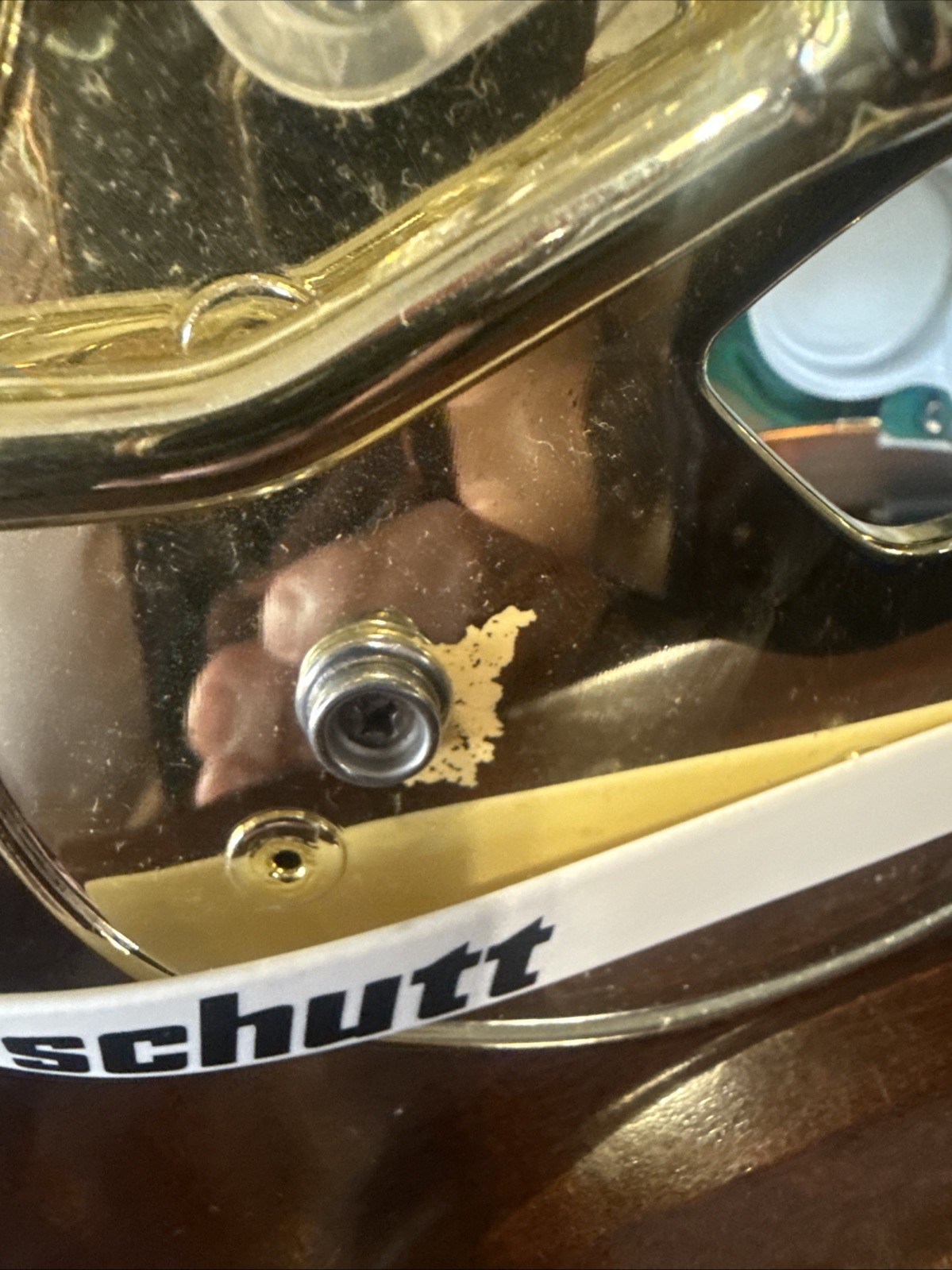 SAN FRANCISCO 49ERS Full Size Chrome Authentic Gold Football Helmet -