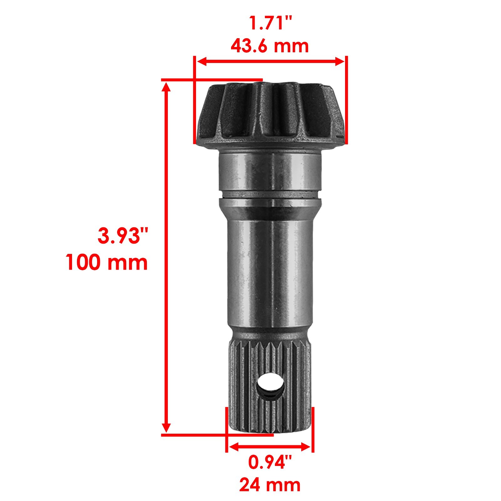 Caltric Front Differential Kit For Polaris Scrambler 1000 2015-2017 1337106