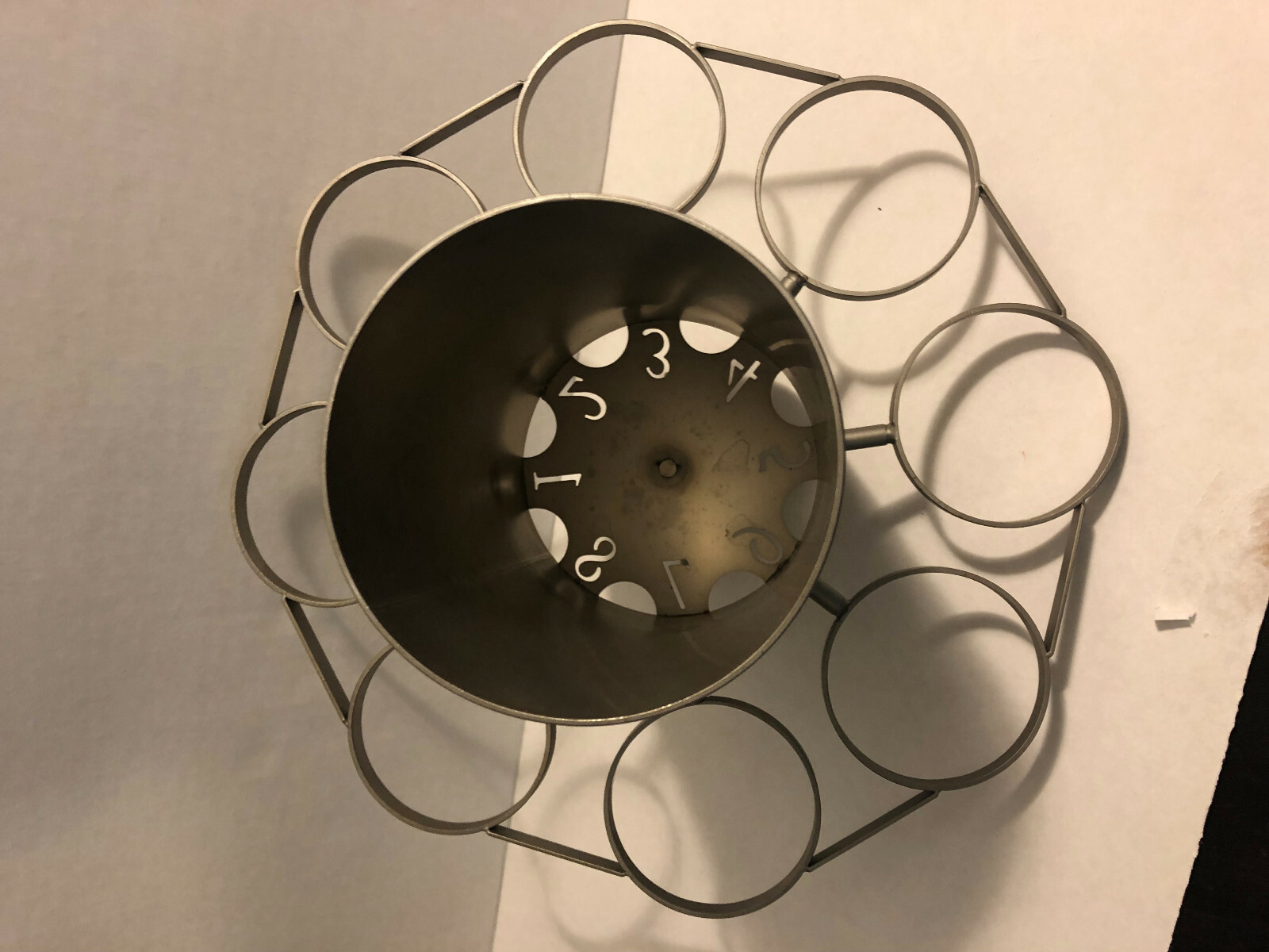 Whiskey Flight Industrial Style 8 slots metal mancave barware Bourbon Scotch