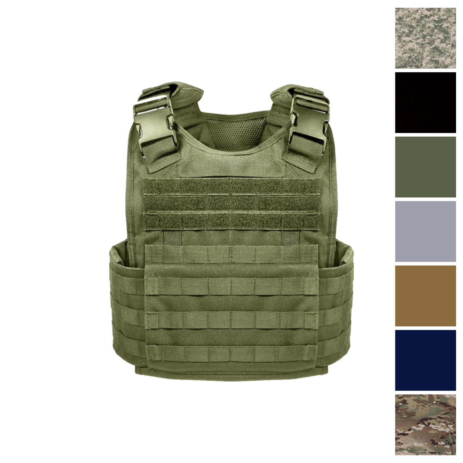 Rothco Tactical Plate Carrier Vest Assault Military Combat MOLLE Adjustable Vest