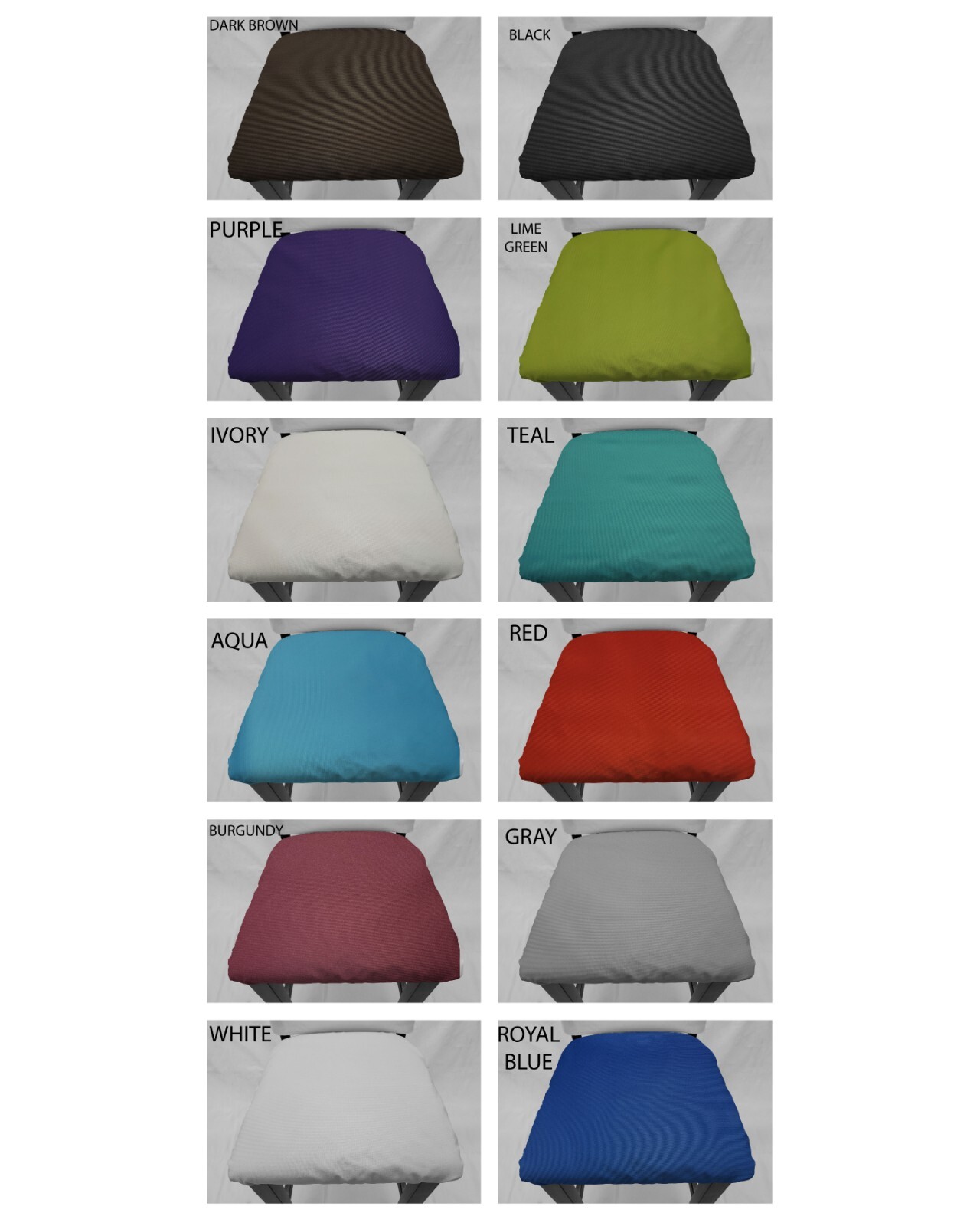 Waterproof Canvas Dining Room Chair Back Covers or Seat Covers (12 Colors)