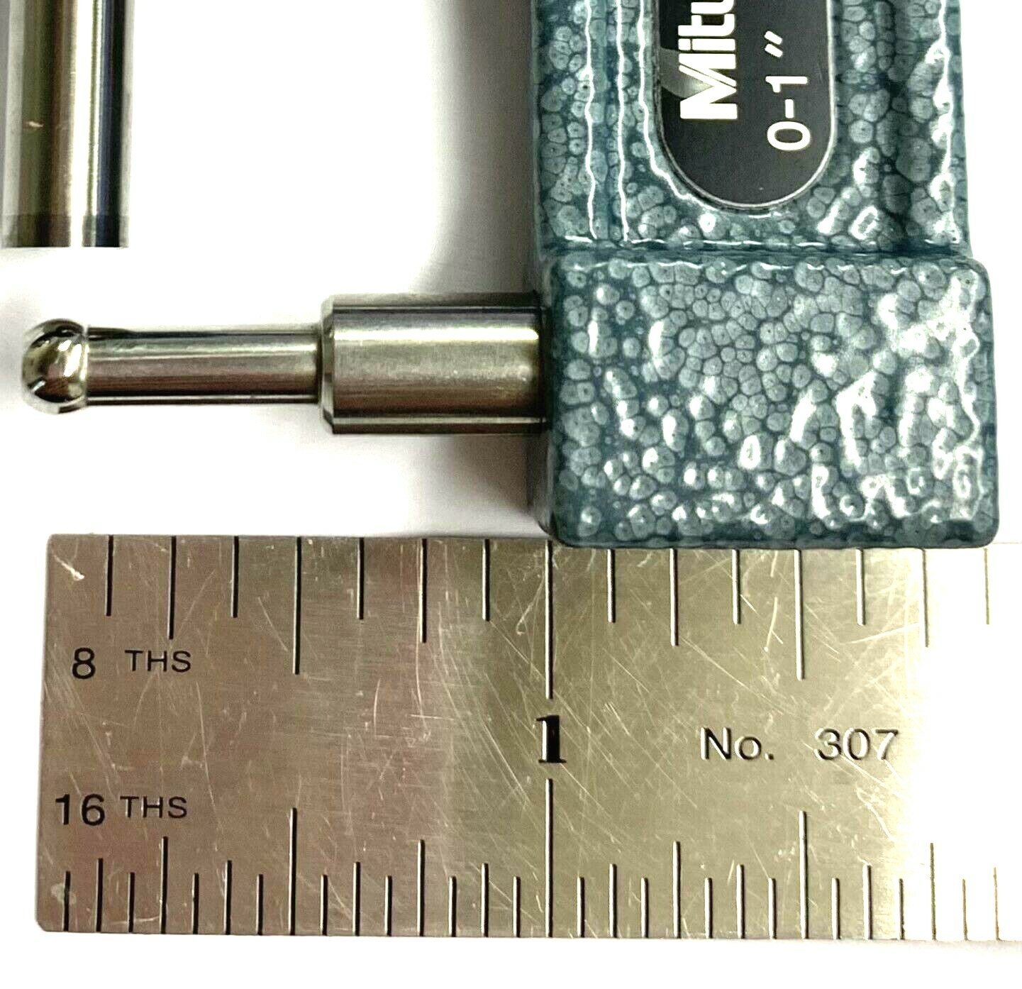 0-1" TUBE MICROMETER .0001" GRAD CARBIDE FACES RAACHET THIMBLE MITUTOYO #115-313