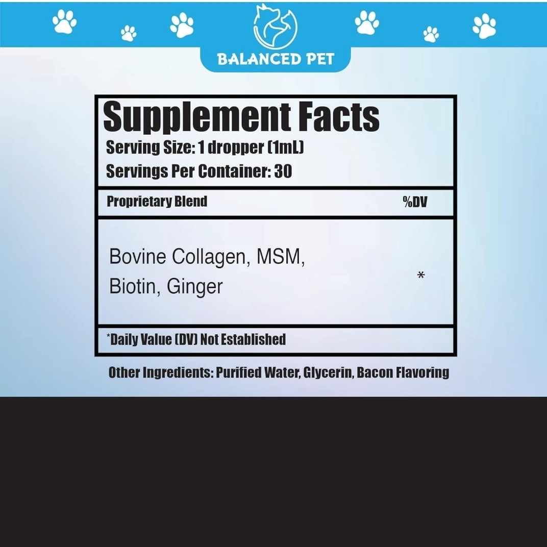 Collagen for Dogs - Skin and Coat for Dogs, Dog Liquid Collagen, Collagen for...