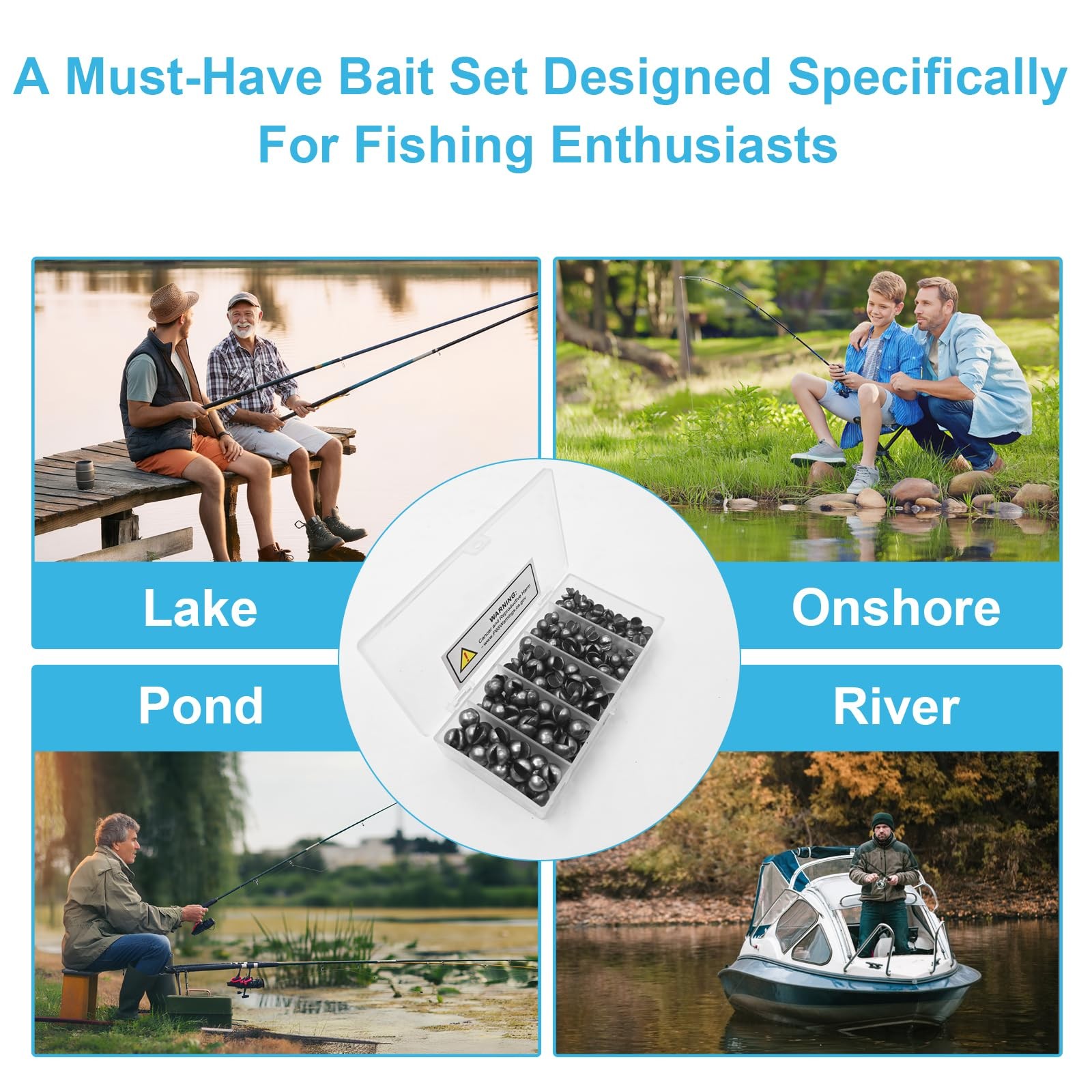 100/150Pcs Split Shot Fishing Weights – Premium Removable Fishing Sinkers,5/6 Si