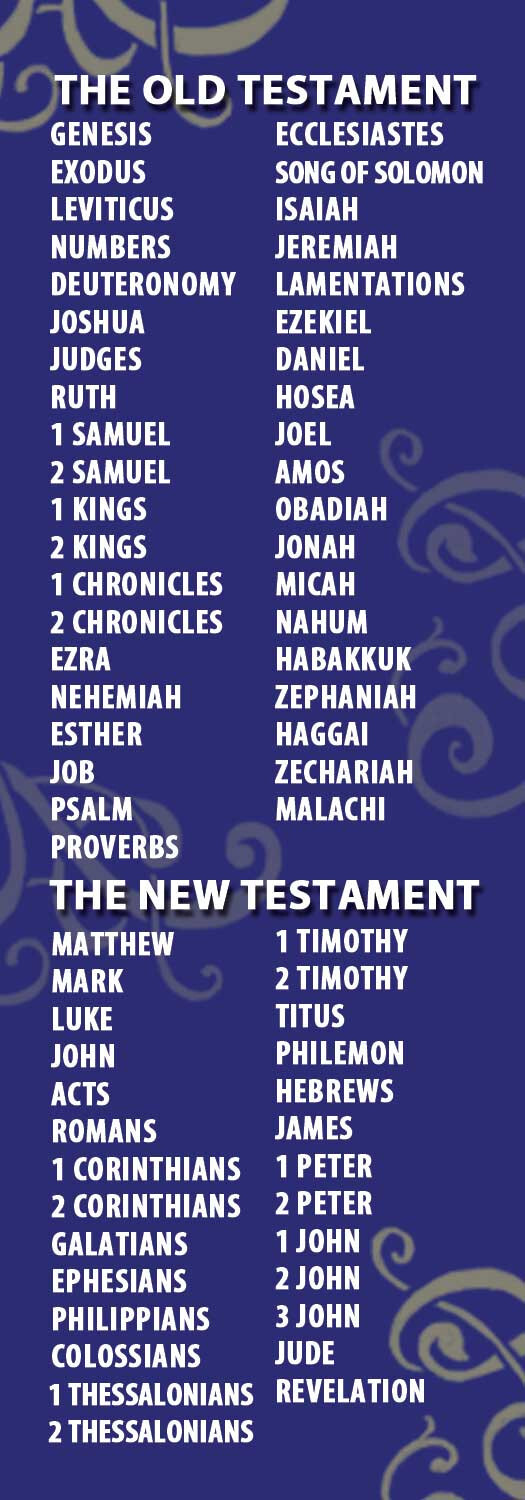 Books of the Bible Bookmark 1.75"x5" Pk of 10 KJV Christian VBS Sunday School