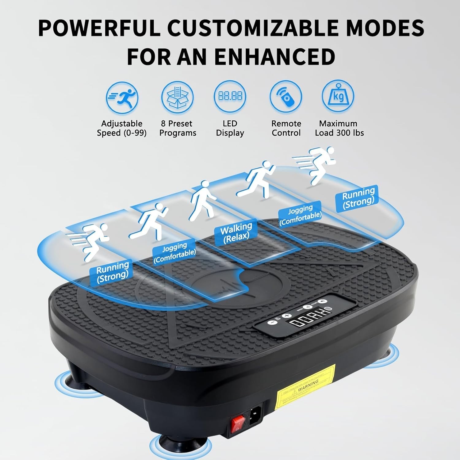 Homesy Vibration Plate Exercise Machine – Full Body Fitness Platform Fat Burning