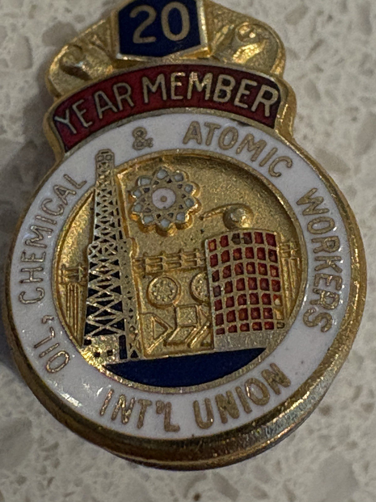 Vintage International Union Oil Chemical & Atomic Workers 10,20,25, & 30