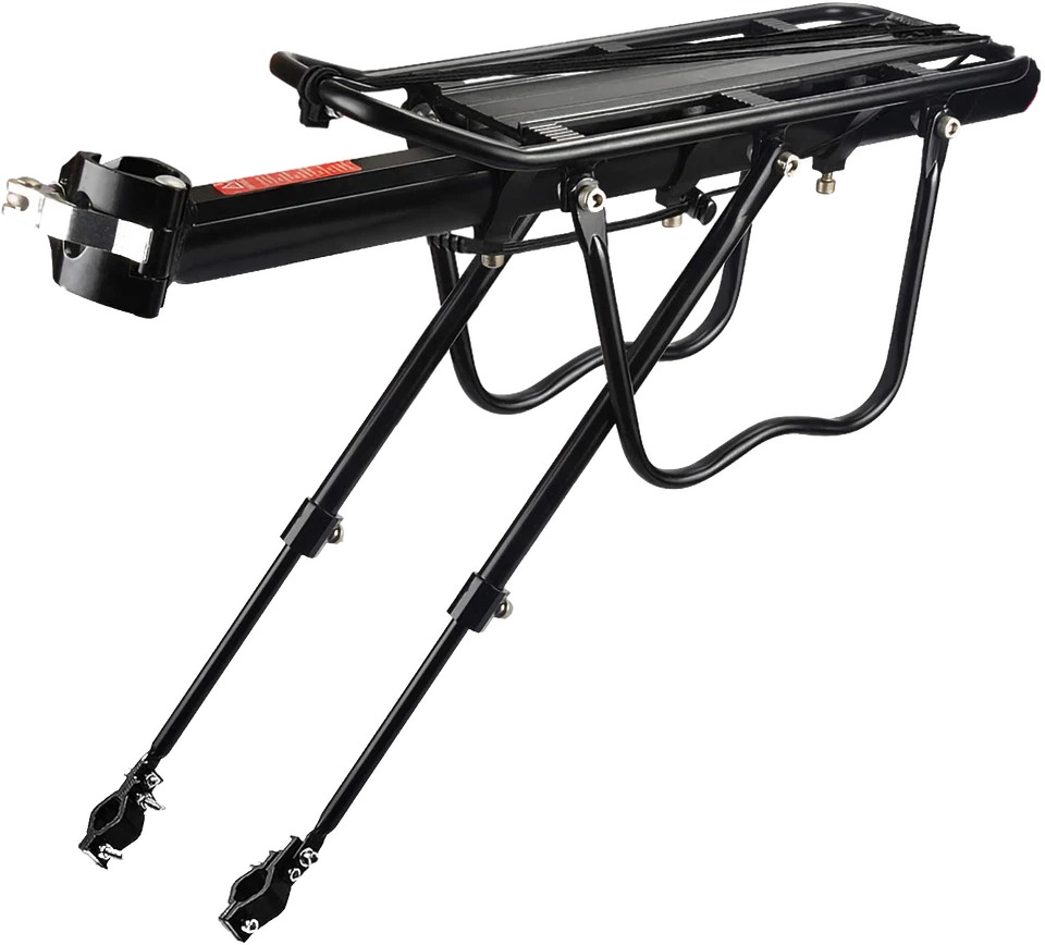 Rear Bike Rack Cargo Rack Alloy Luggage Carrier Bicycle 110 Lbs Capacity Holder