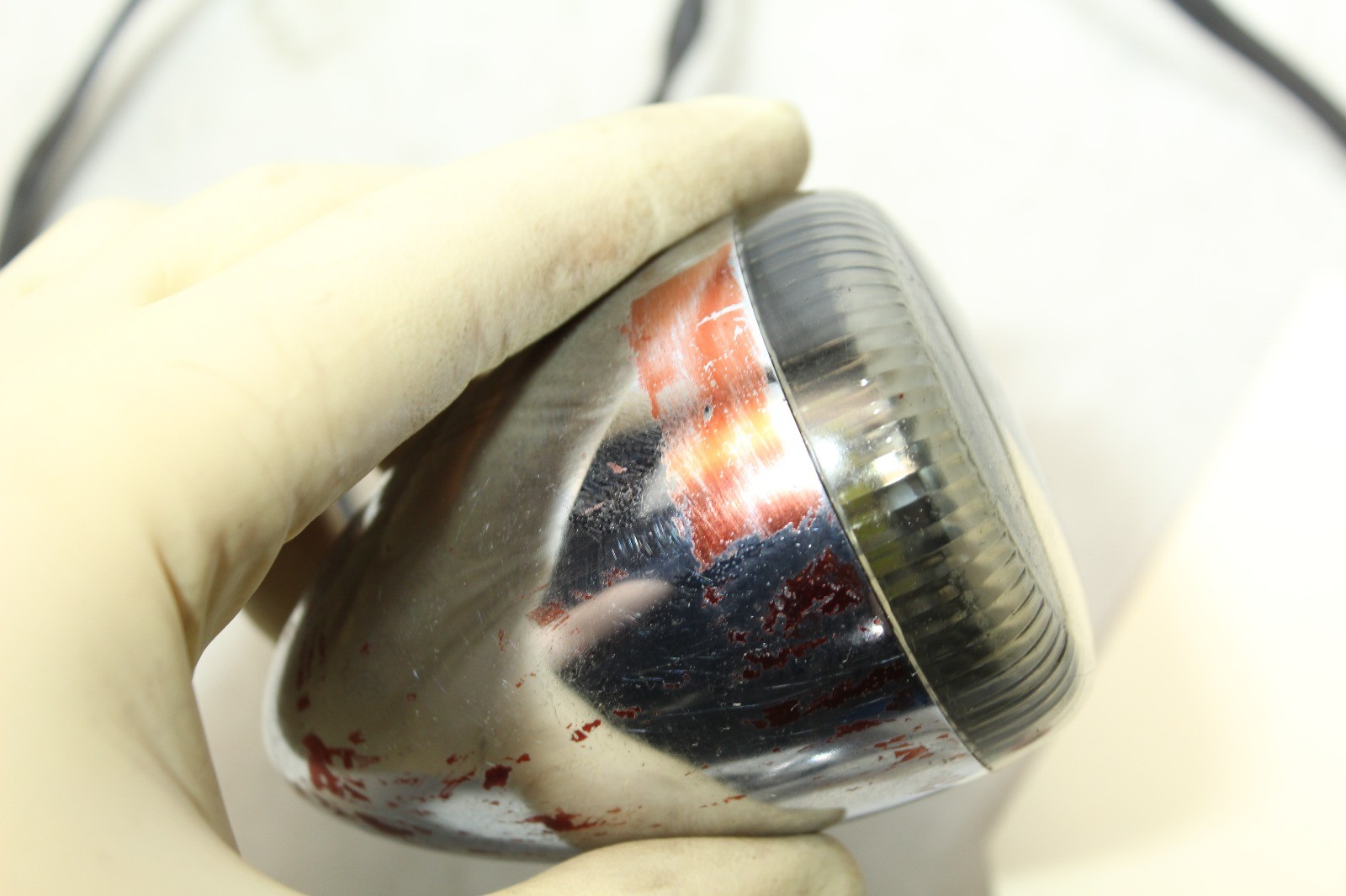 Harley Softail Dyna Sportster OEM Front Turn Signal Set Pair Chrome Bullet Style