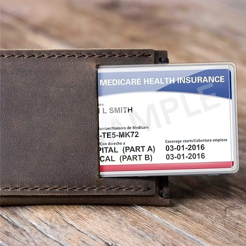 20 Medicare Card Holder Protector Sleeve Clear PVC For Credit Card Business Card