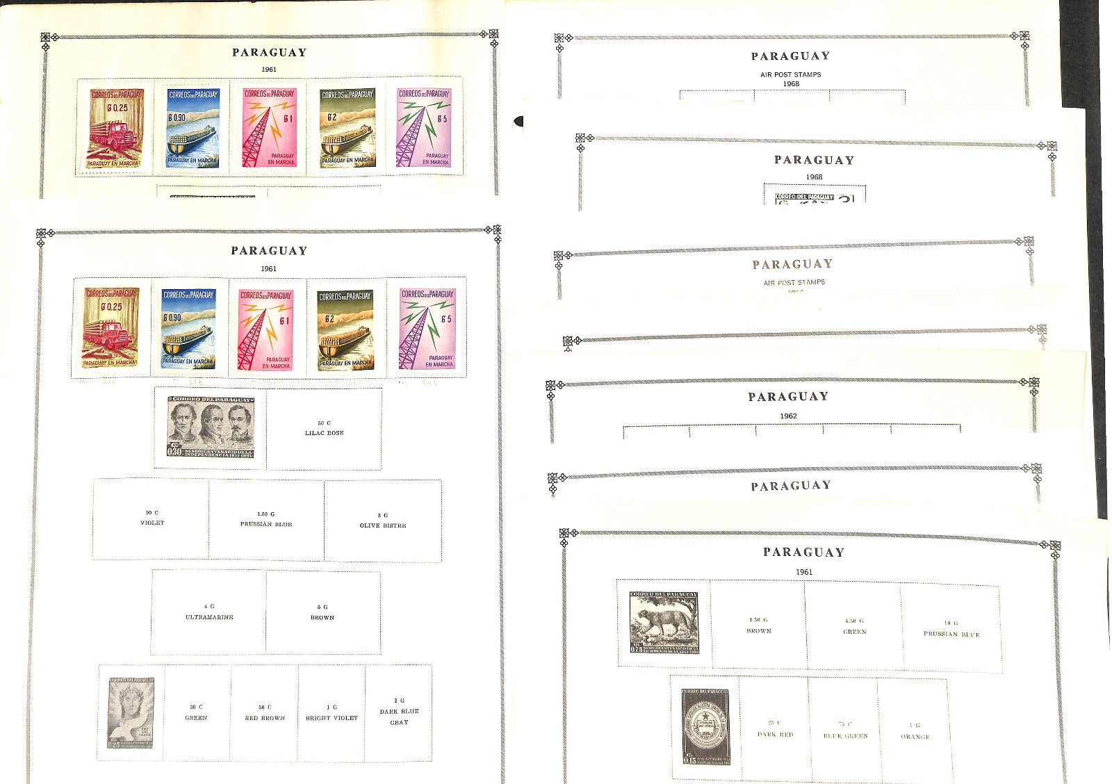 Paraguay Stamp Collection on 40 Scott International Pages, 1879..1996 (BA)