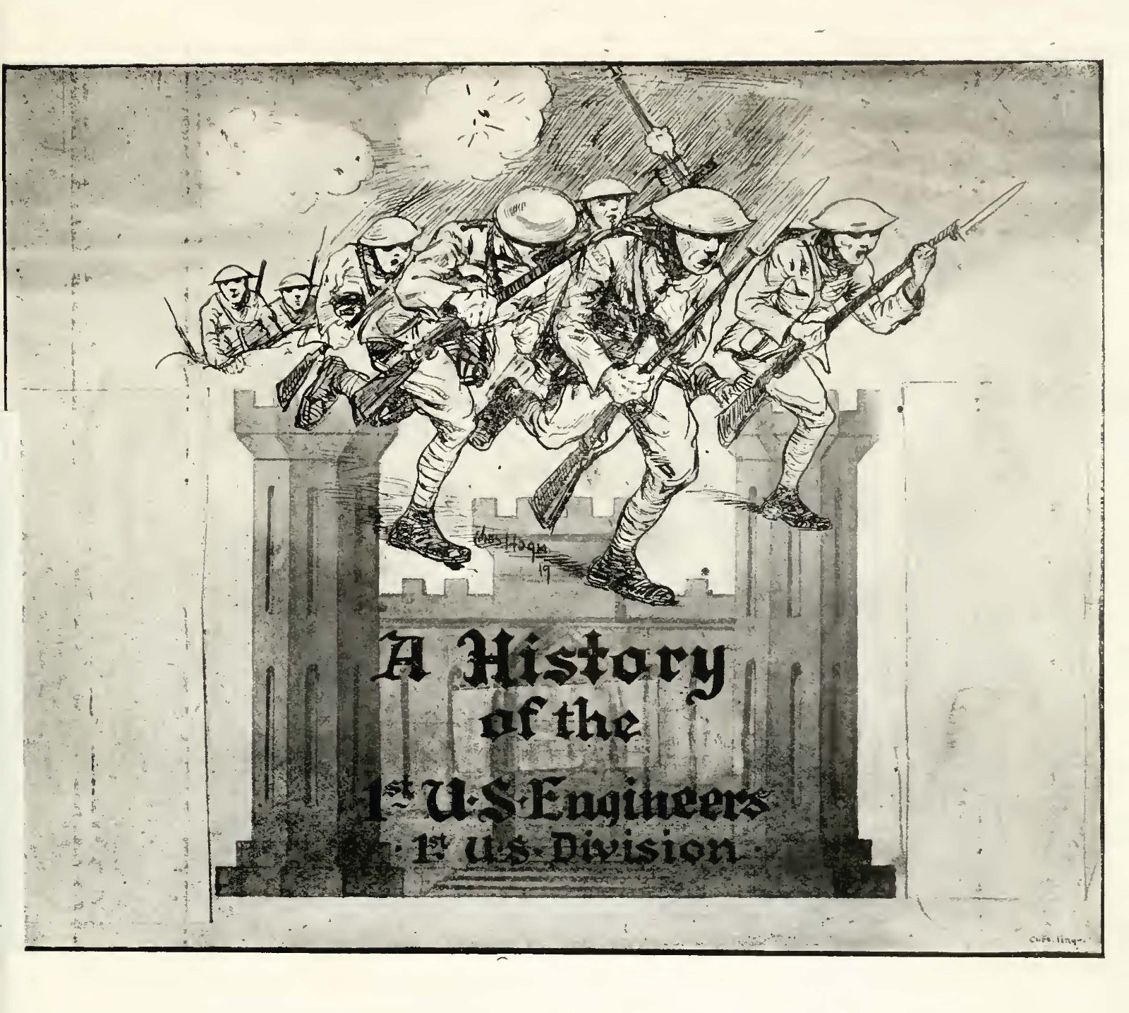 WW I US Army 1st Engineer Regiment 1st Division Big Red One Roster Awards Book