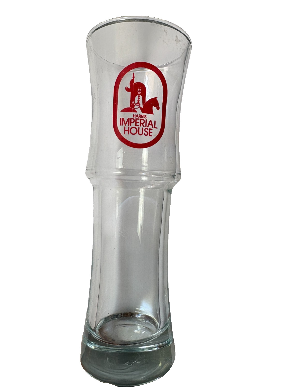 Vintage Harris Imperial House Tall Glass from South Florida Rare Souvenir Vase