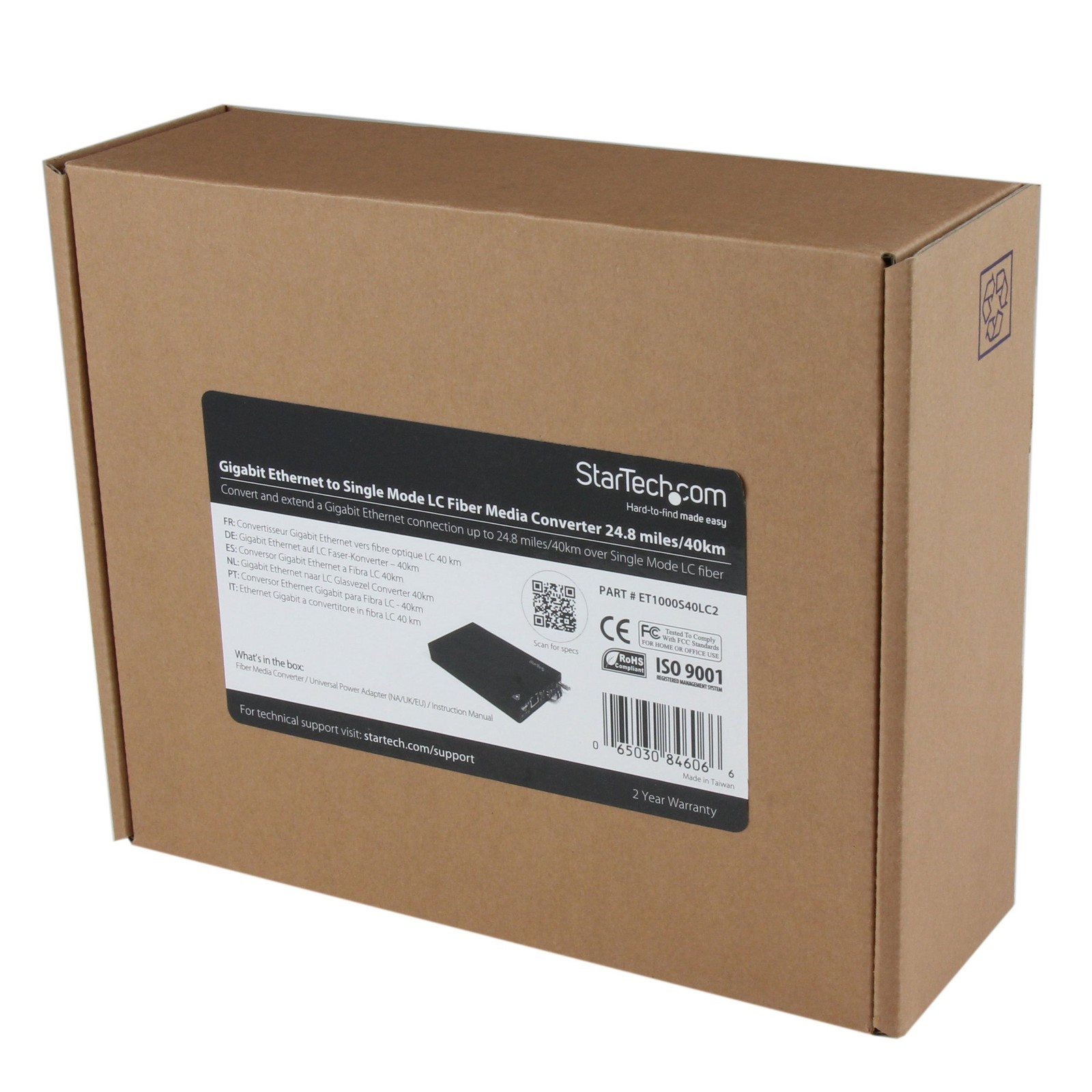 StarTech 1000 Mbps Gigabit Single Mode Fiber Media Converter LC 40 km