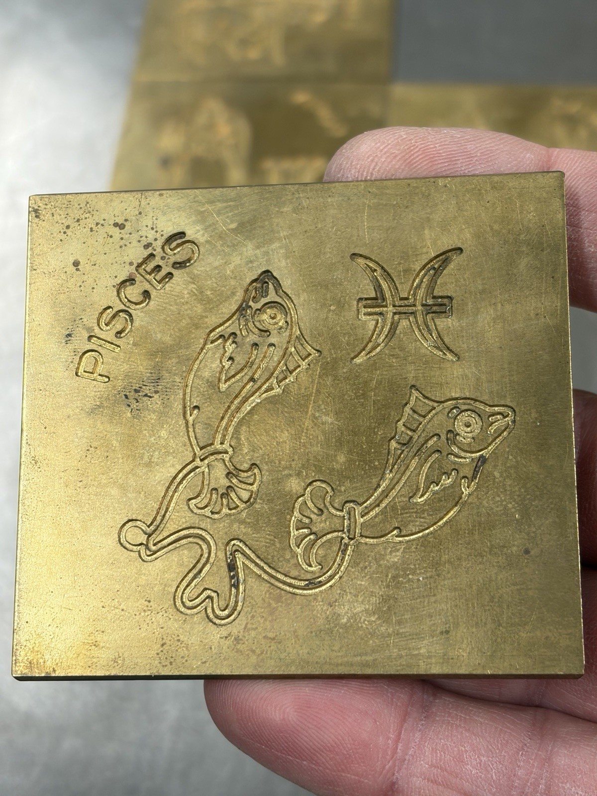 12 SIGNS OF THE ZODIAC MASTER TEMPLATES SOLID BRASS FROM NEW HERMES ENGRAVER