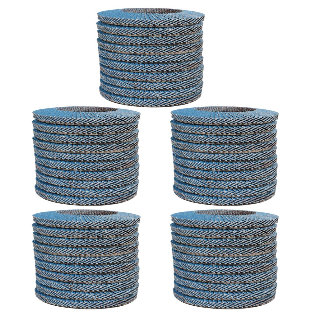 200Pack 4-1/2"×7/8'' 40 Grit T29 Premium Zirconia Flap Disc Sanding Grinding