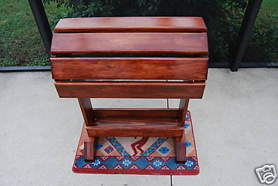 Wood Saddle Stand Mahogany Stain / FREE SHIPPING