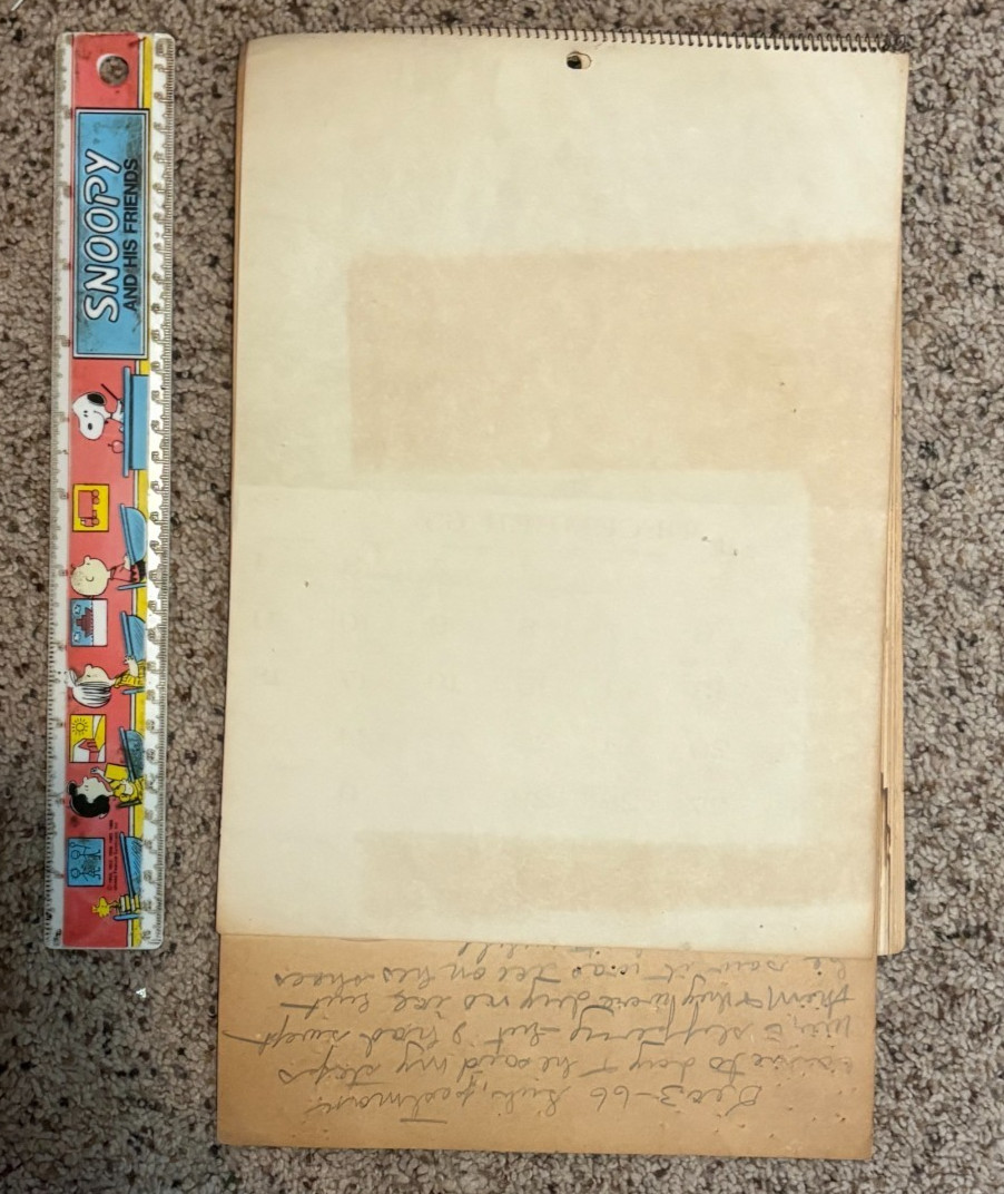 Q - Vintage 1966 THIRD STREET ESSO Gas Service Station FAIRMONT WV Calendar