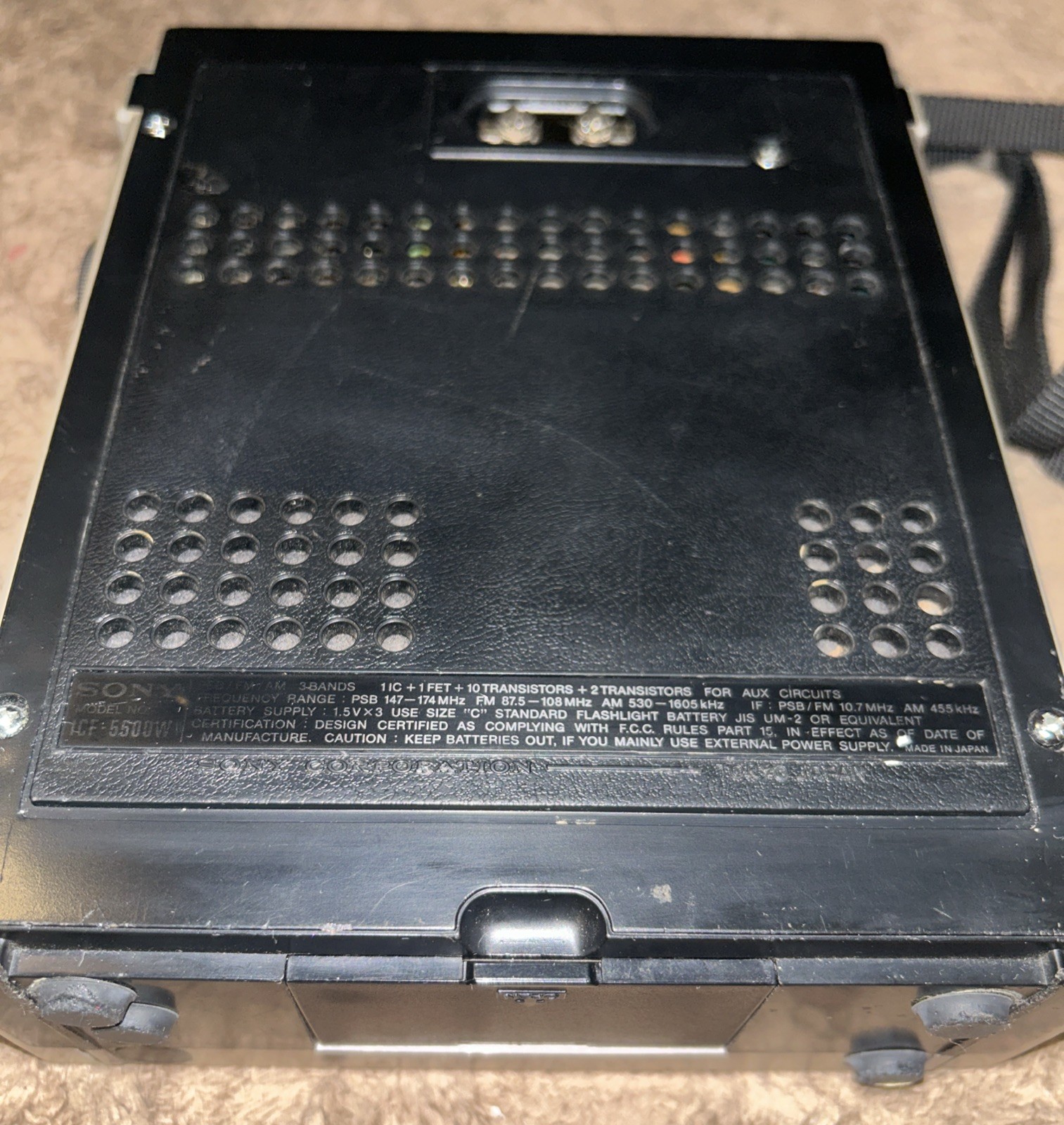 Sony ICF-5500w Three Band Receiver Partially Works For Parts