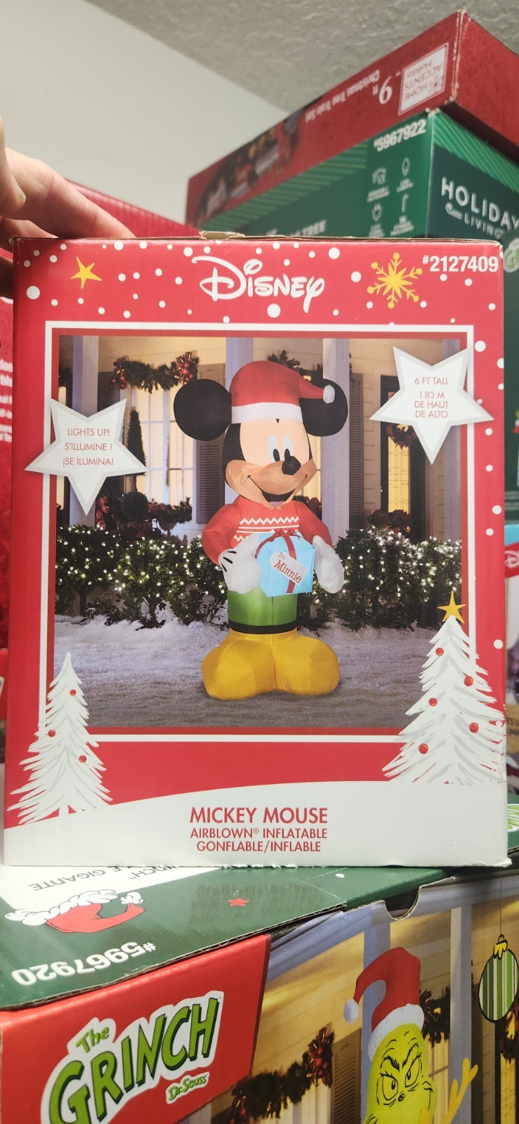 NEW! Gemmy 6' Disney Mickey Mouse Christmas Airblown Inflatable Yard Decoration