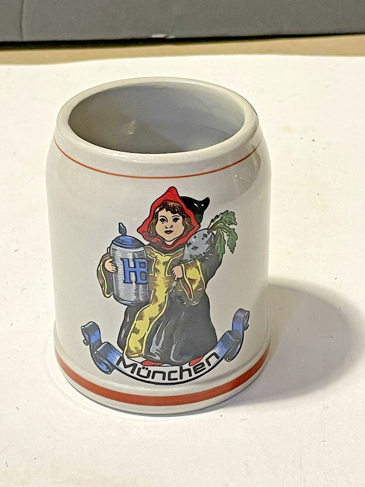 Vintage Munchen Child in Cowl Mug Stein Made in Germany USE DISPLAY DECOR BAR