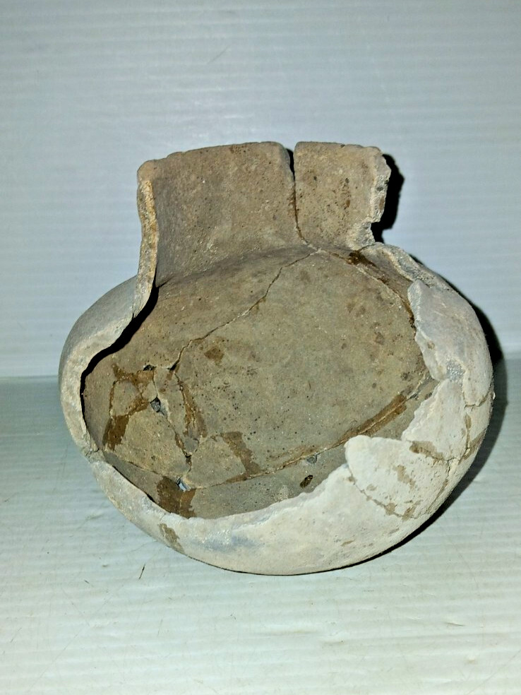 Pre-Columbian Native American Indian Mississippian Partial Pottery Jar Artifact
