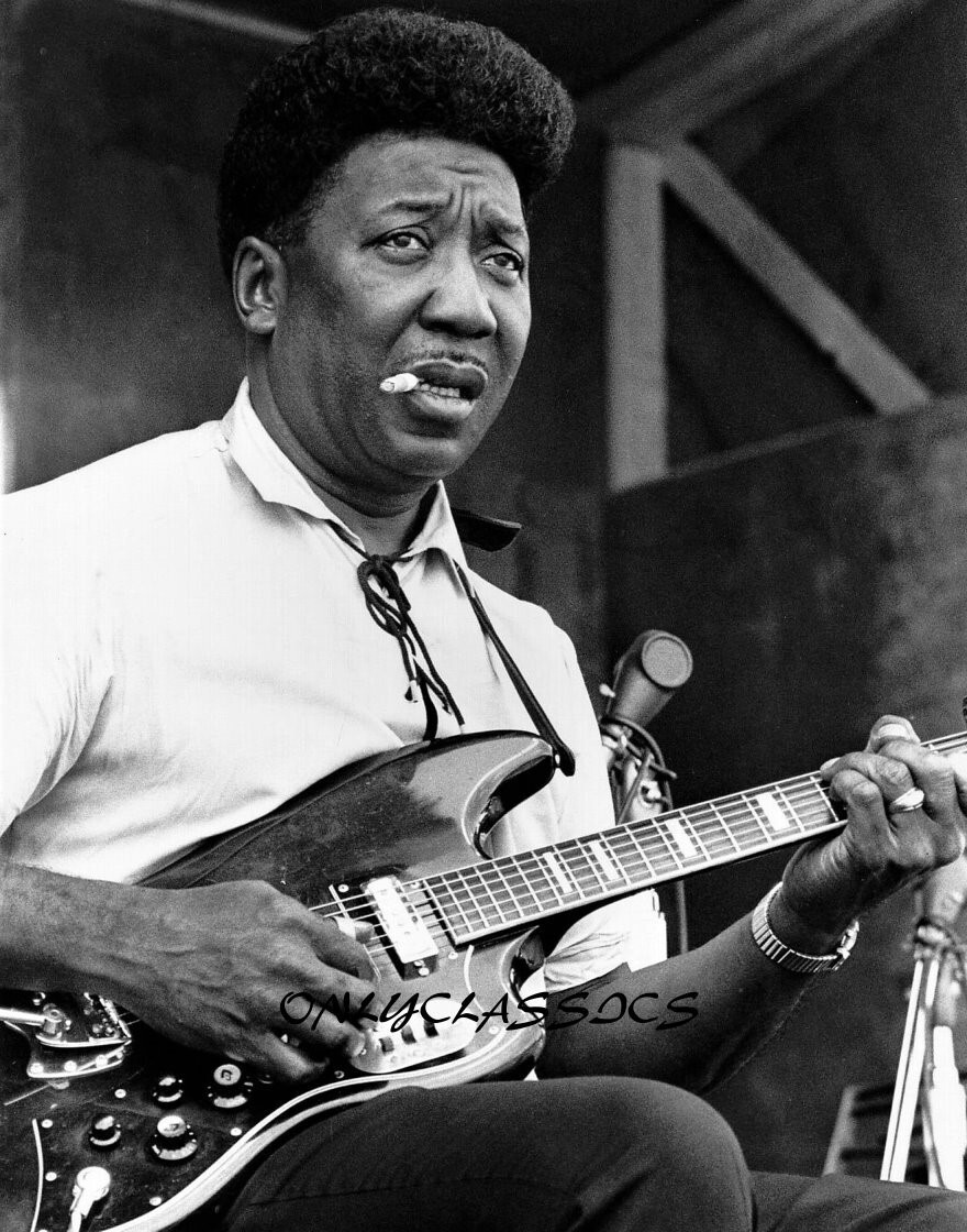 SINGER MUSICIAN MUDDY WATERS AMERICAN CHICAGO BLUES 11X14 POSTER GUITAR & CIG