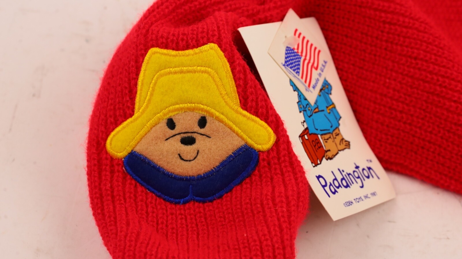 Paddington Bear Scarf Vtg - Red - Brand New W/Tags - Fast Ship!