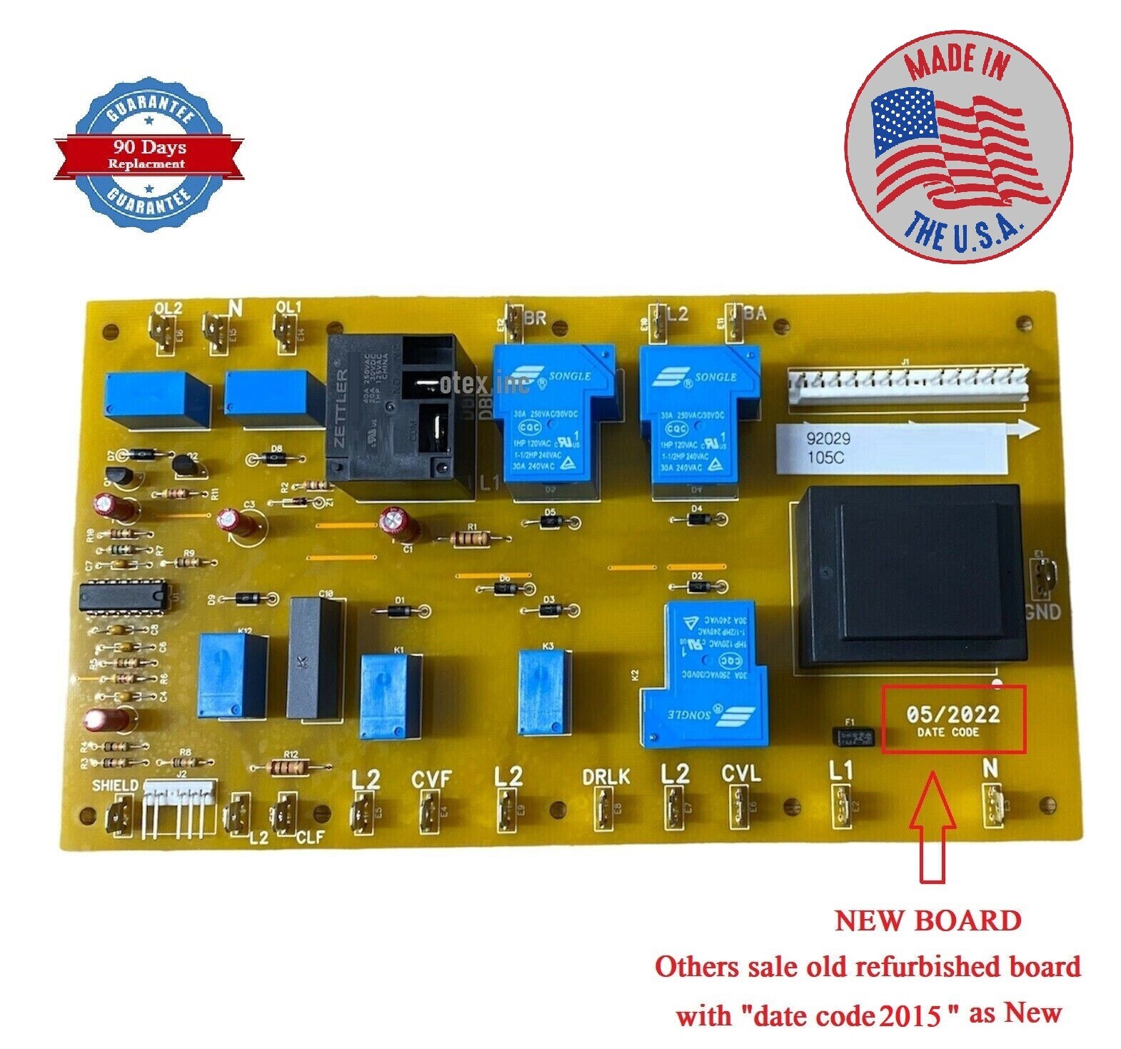 92029, 62439 New Dacor Oven Relay Board , 90 Day Replacement Warranty
