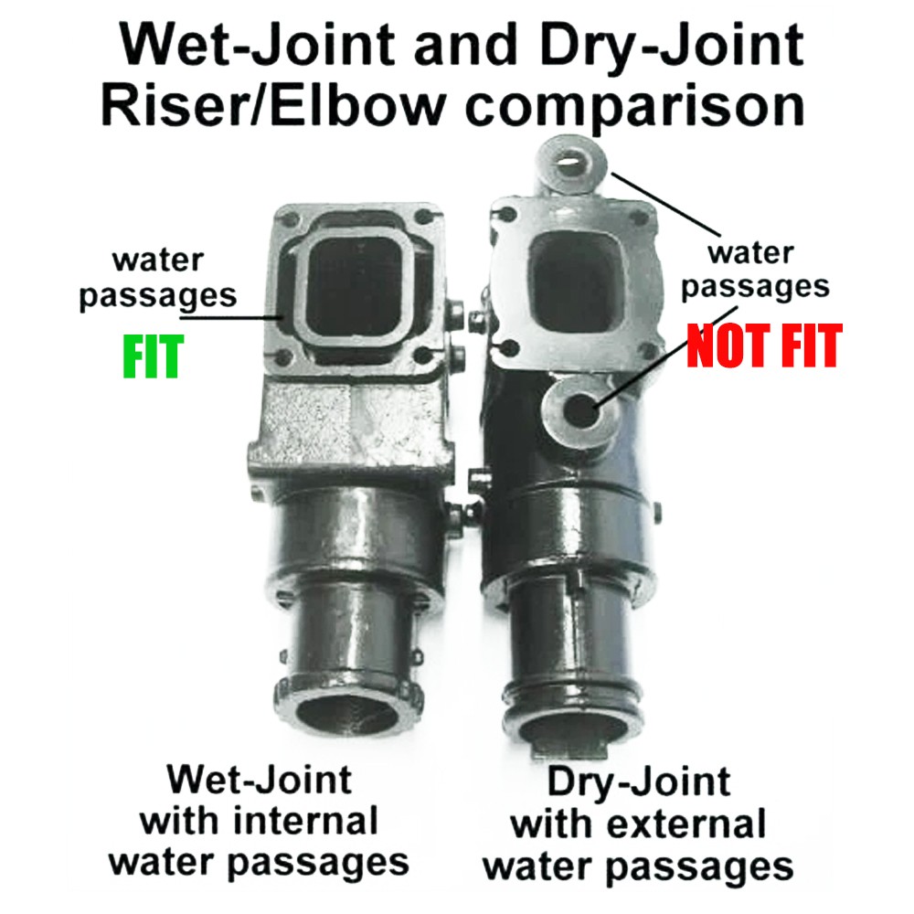 Exhaust Manifold Kit For MerCruiser Marine 4.3L 262 V6 99746 44354 1985-2002