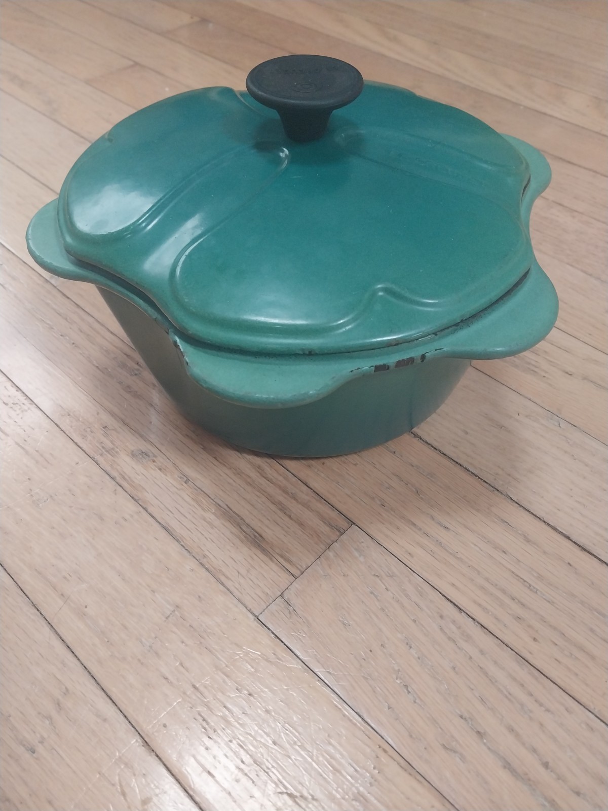 Le Creuset Green Shamrock Pot Vintage Rare