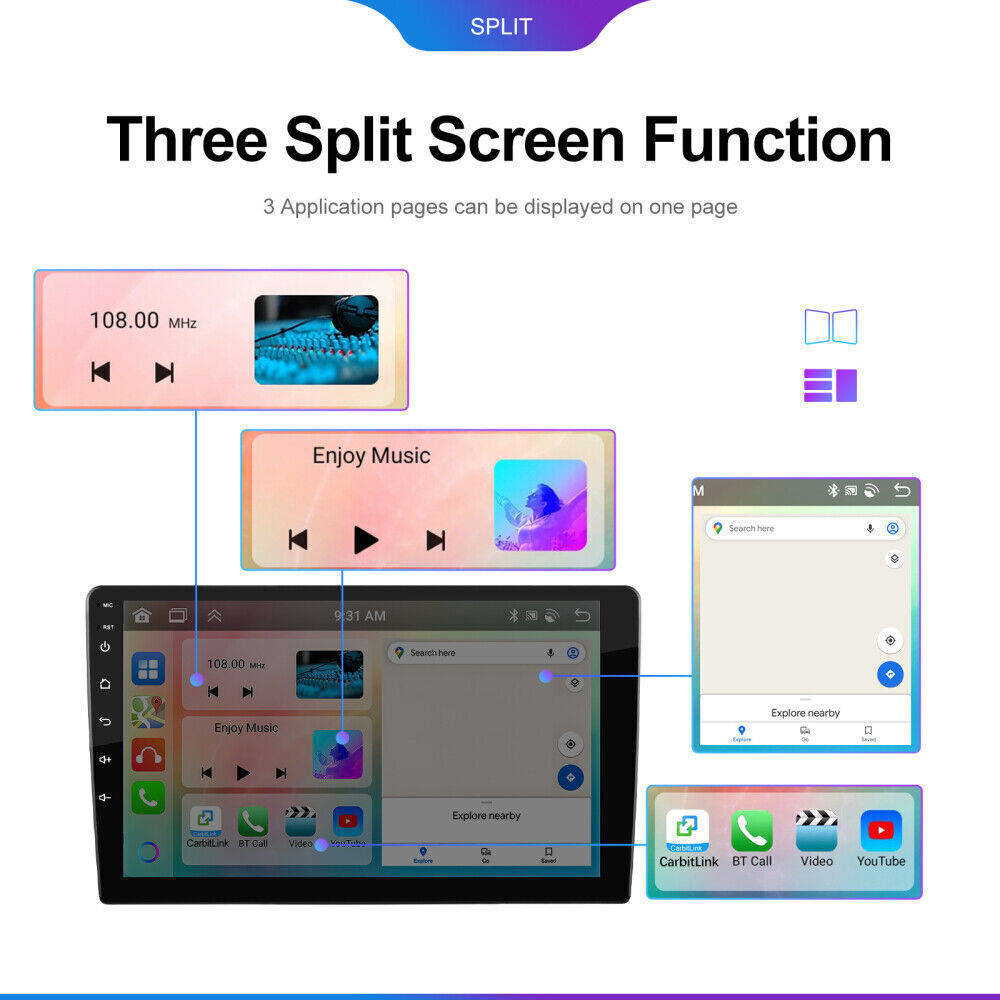64GB For Toyota Venza 2008-2016 Apple Carplay Android 13 Car Stereo Radio GPS