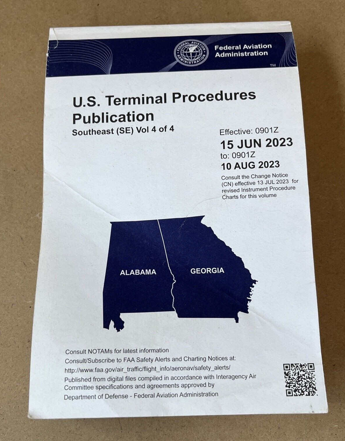 U.S. TERMINAL PROCEDURES PUBLICATION SOUTHEAST Vol 4 OF 4 ( FED.AVIATION ADMIN )