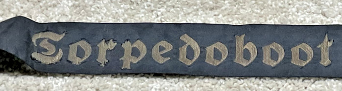 Original German Torpedoboot Falke Cap Tally WWi WWii Torpedo Boat