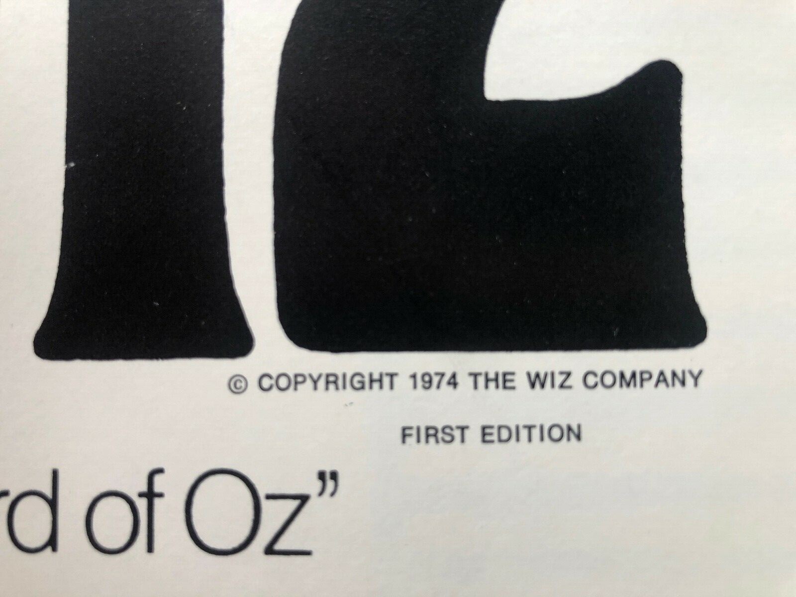 THE WIZ* RARE ORIGINAL 1974 First Edition Wiz Poster