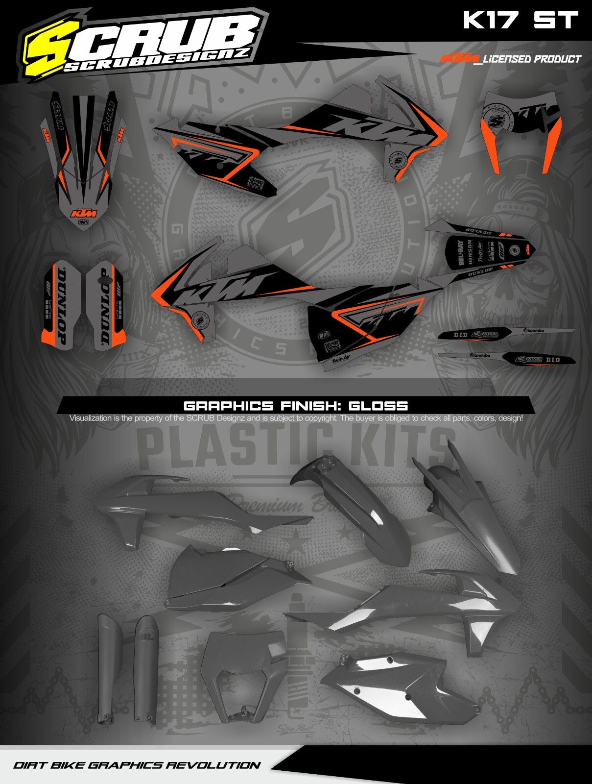 Plastics + Graphics KTM 2017 2018 2019 XC-W XCF-W EXC EXC-F