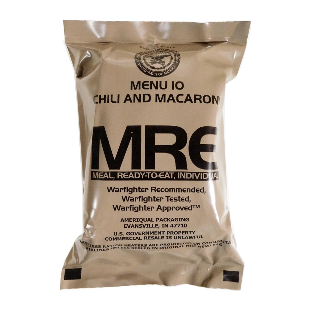 Military MRE Individual Menu Single Meal 2025 Inspection Date