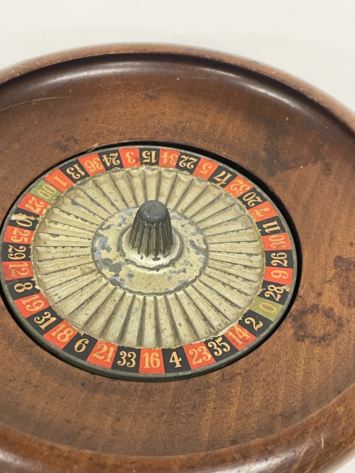 Wooden Mini Roulette Wheel Vintage