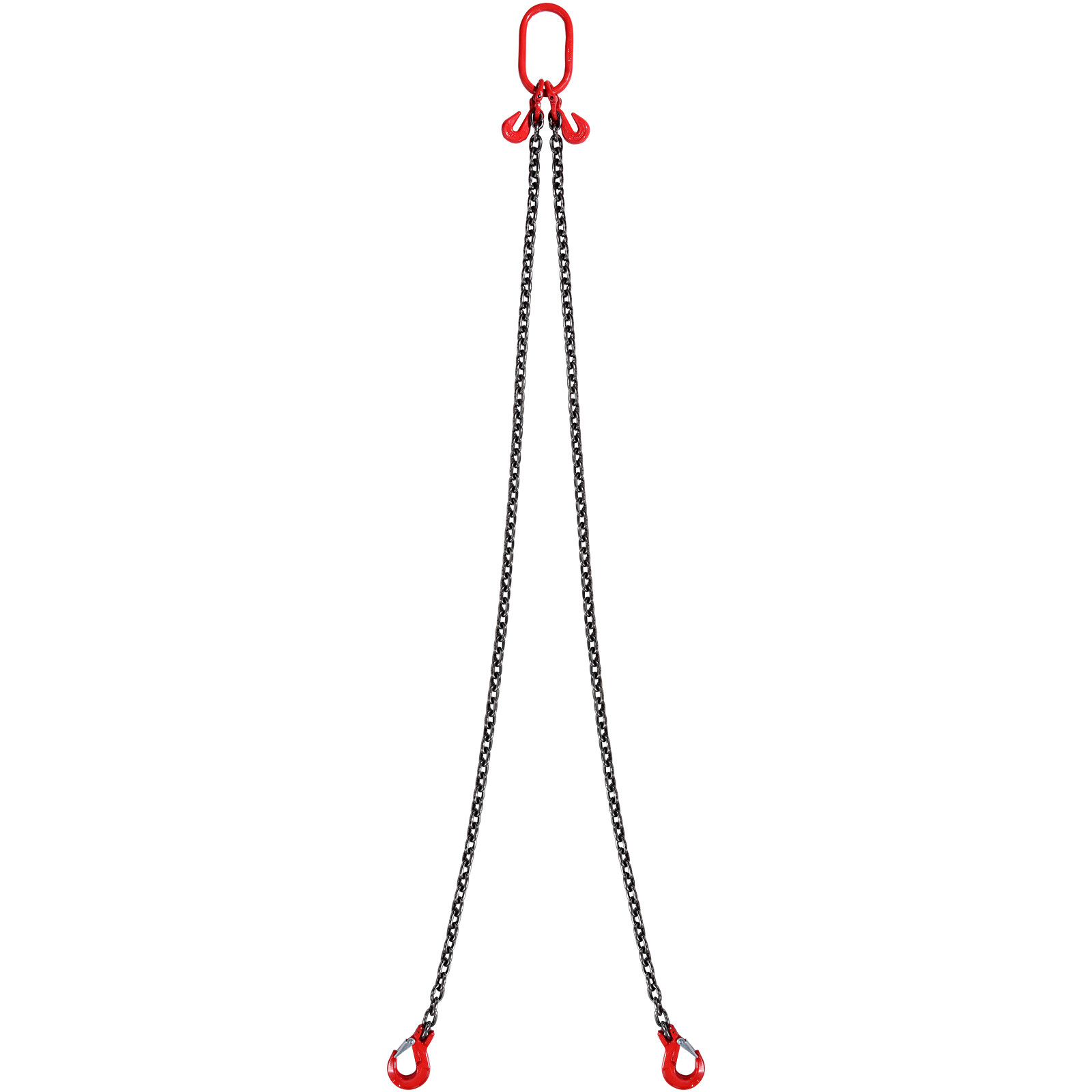 VEVOR 5/16" x 6' Chain Sling 2 Legs G80 Lifting Chain with Grab Hooks 6600 lbs