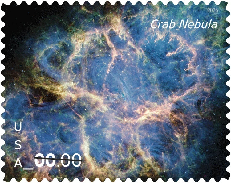 US Stamps 2026 SC#6056 - Crab Nebula Priority Mail Stamps - Single Stamp - MNH