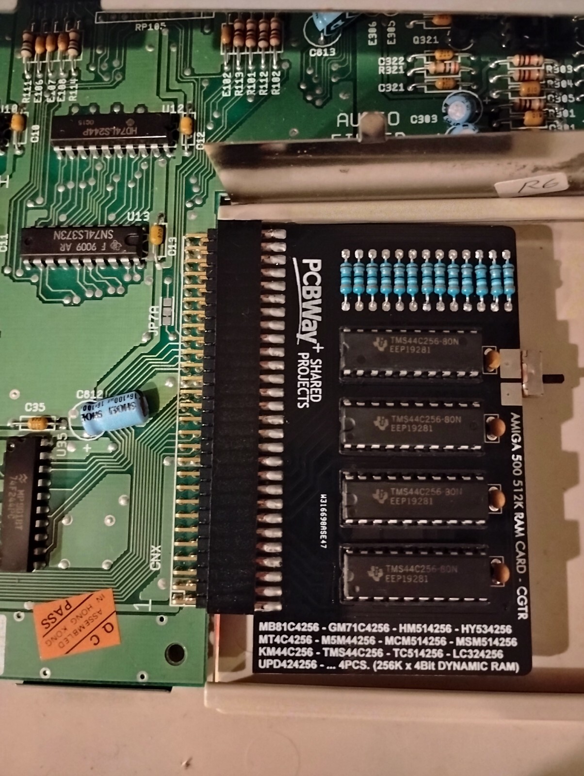 Commodore Amiga 500 Ram Expansion A501 Clone 512KB + Switch - Fast USA Seller