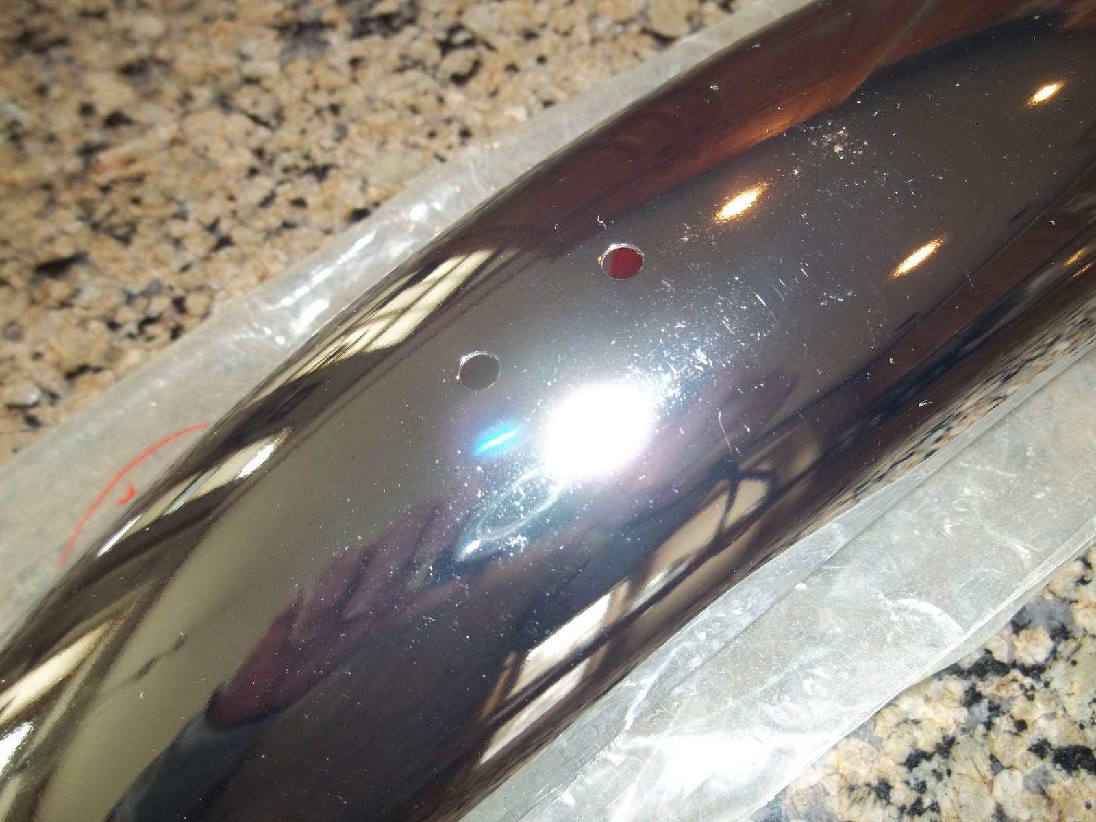 NOS 65/68 SCHWINN DELUXE STINGRAY FRONT CALIPER STYLE RAZOR-EDGE FENDER CHROME