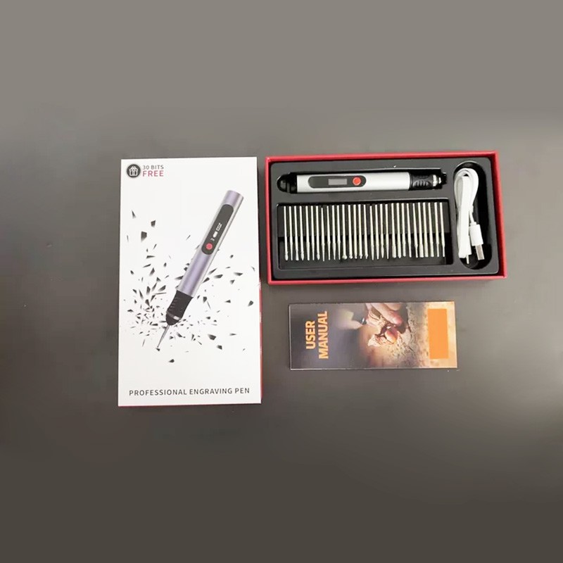 USB Rechargable Engraving Pen with 30 Bits Mini Electric DIY Engraver Cordless