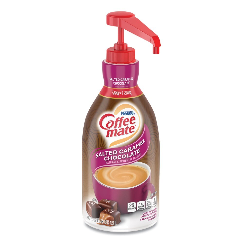 Coffee-mate 79976 Liquid Creamer Pump Bottle - Salted Caramel Chocolate New