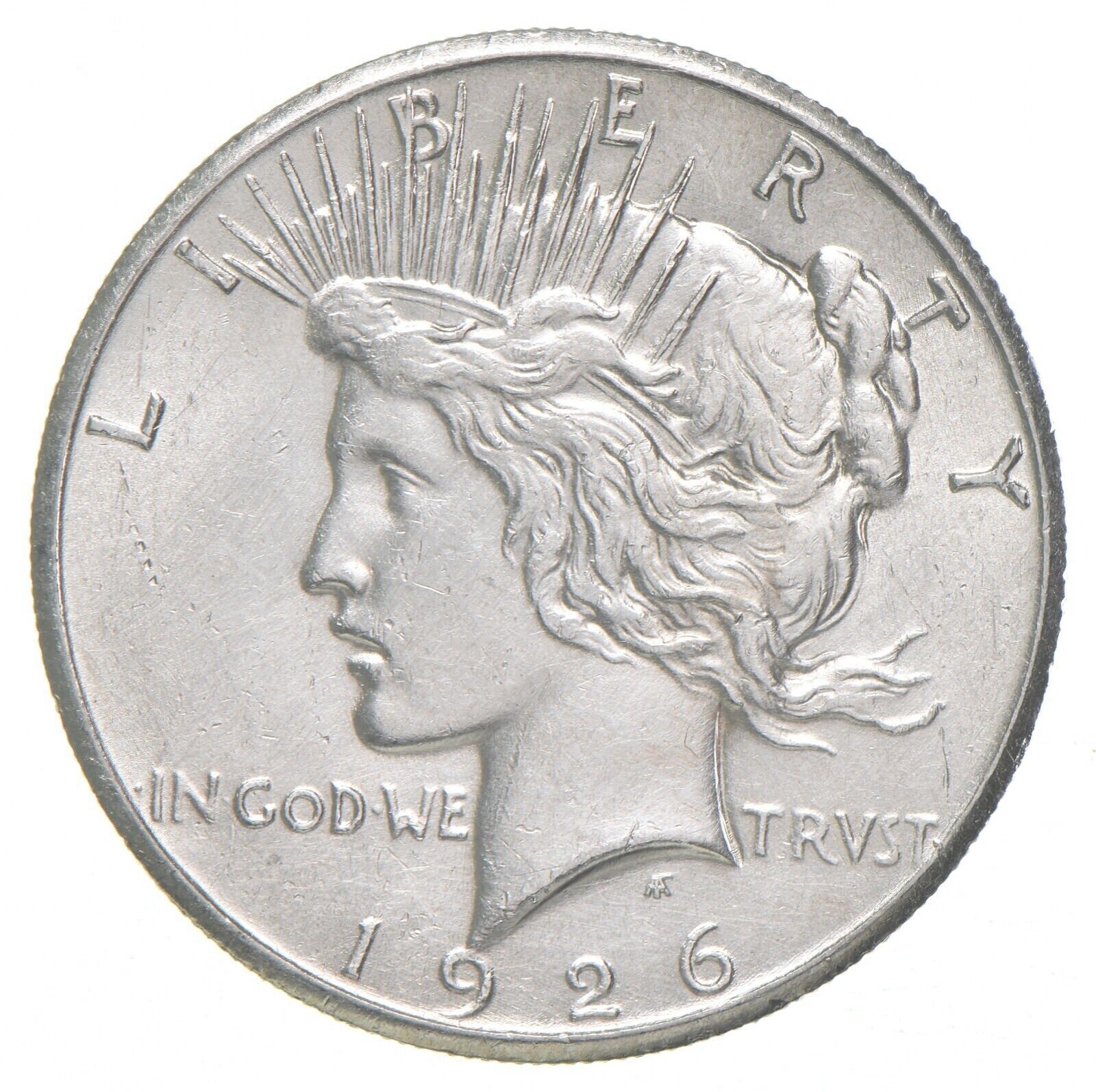 (1) AU $1 1926 Peace Silver Dollars Almost Unc 90% Philadelphia