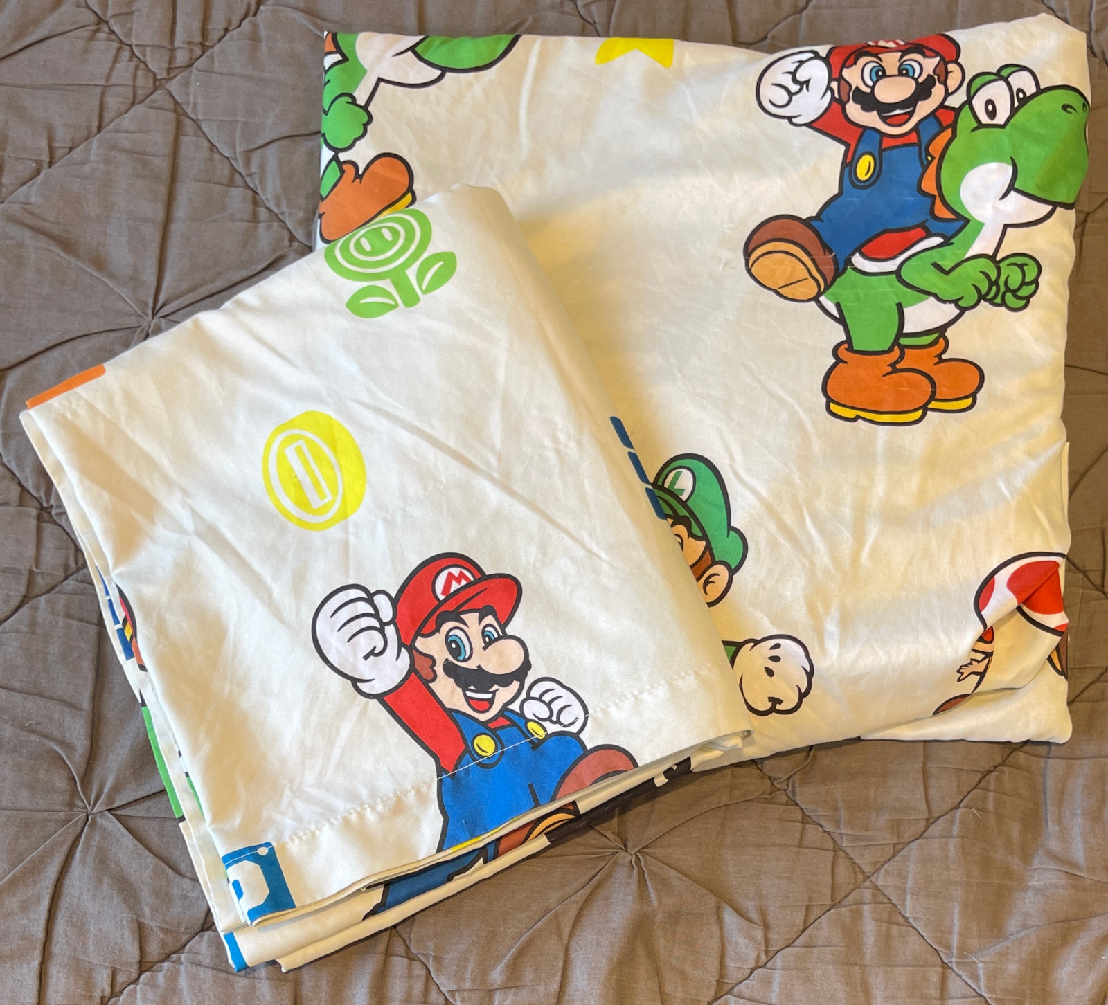 Super Mario Bros Full Sheet Set | Flat & Fitted Sheets | Some Snags