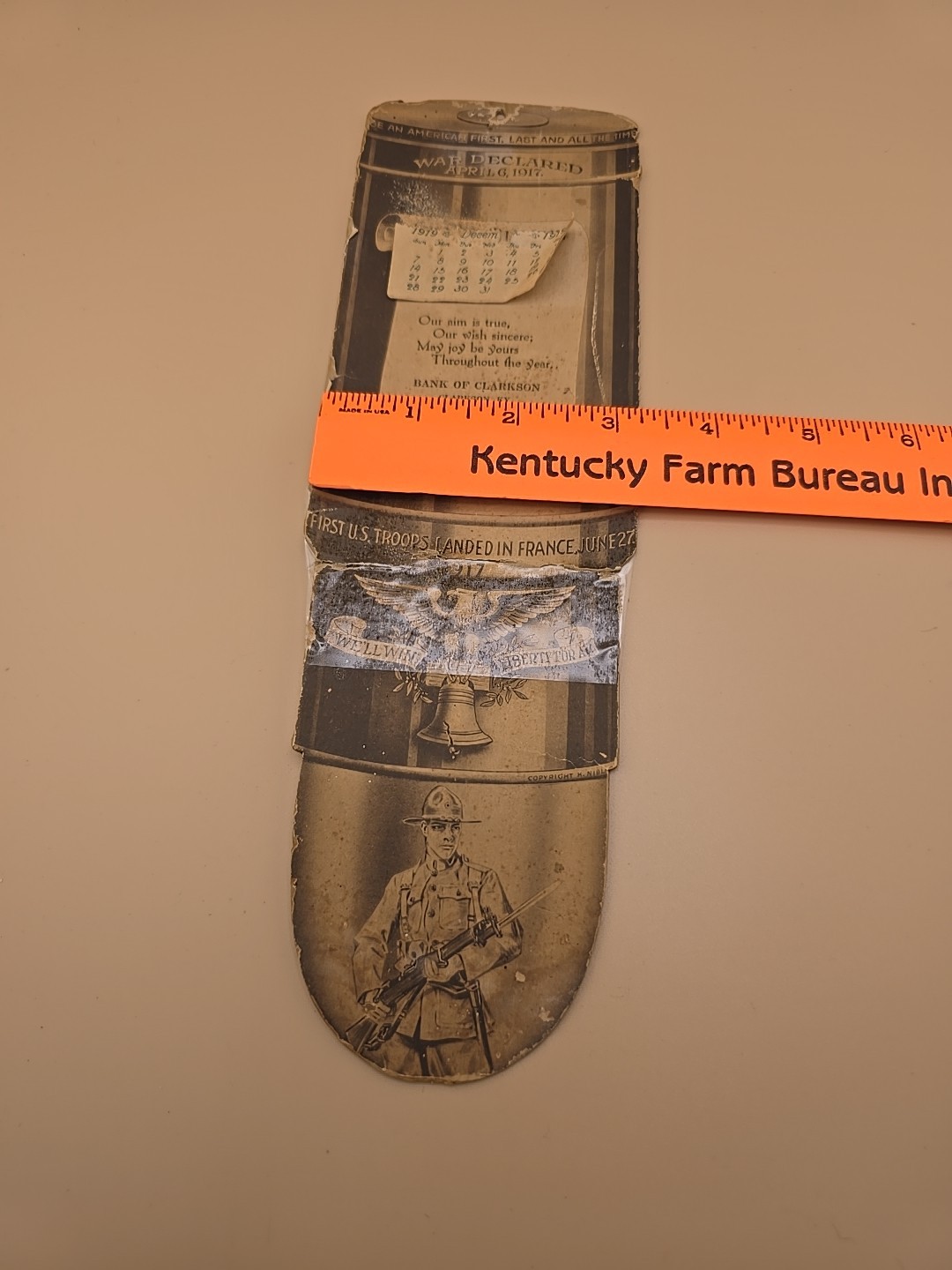 WWI Ephemera Victory War Advertising Bank Of Clarkson KY Loan Propaganda