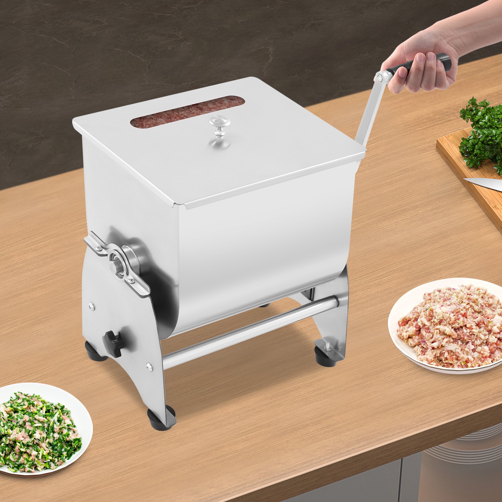 Commercial Tilting Mixer, Manual Meat Mixer, Sausage Mixer Machine 44lbs